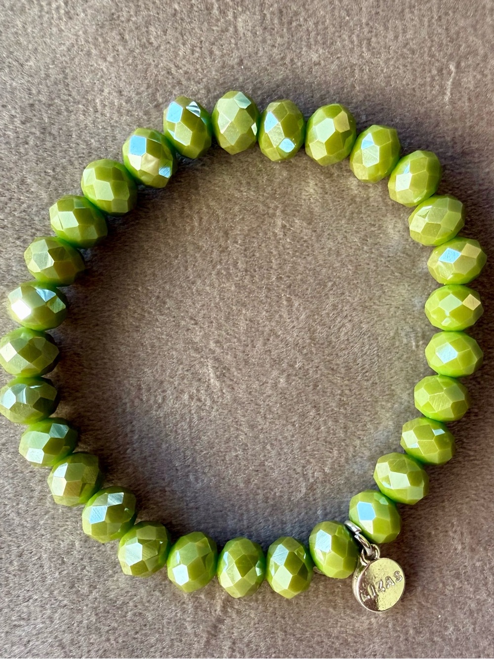 NEW - Lizas Green Crystal Stretch Bracelet